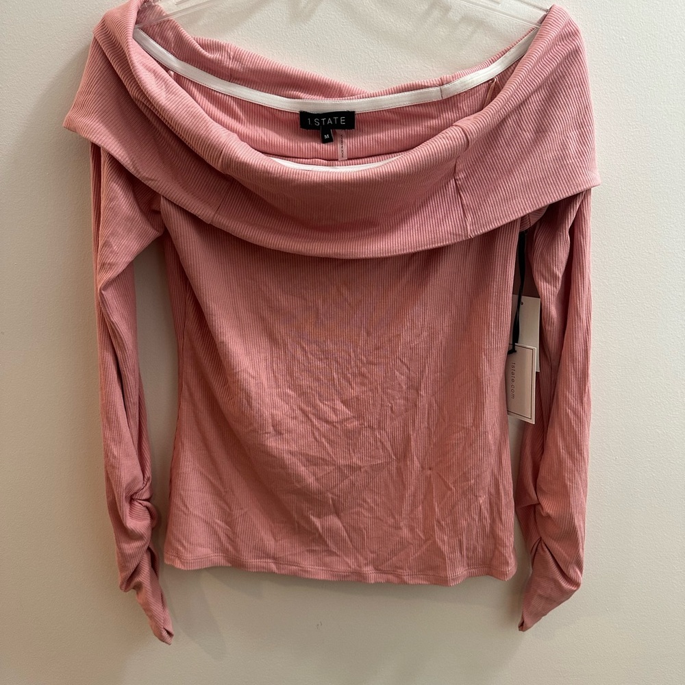 BNWT 1.State Light Pink Off the Shoulder Top